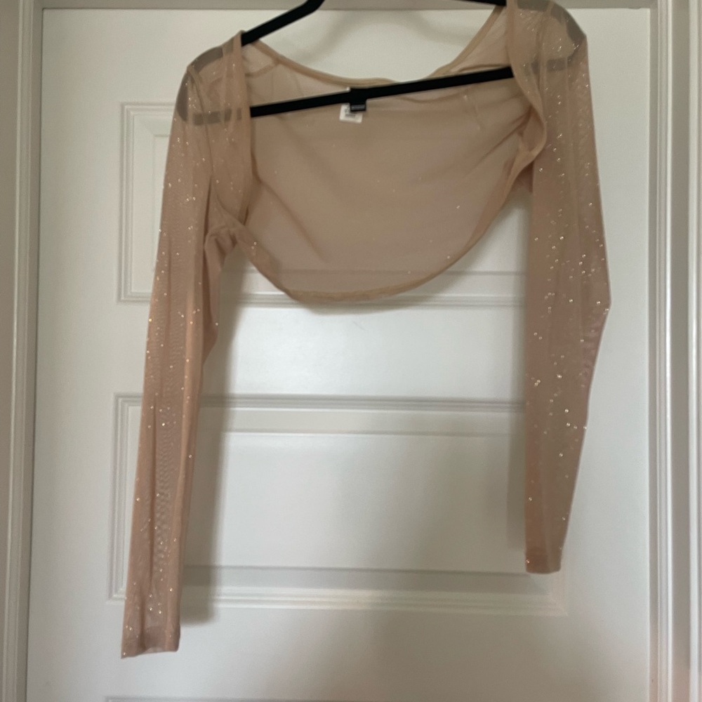 Windsor Tan Sequin Fitted Cardigan